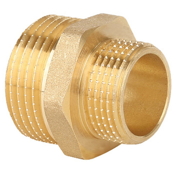 Ниппель Gappo переходной НР-НР латунный 1 1/2" х 1/2"