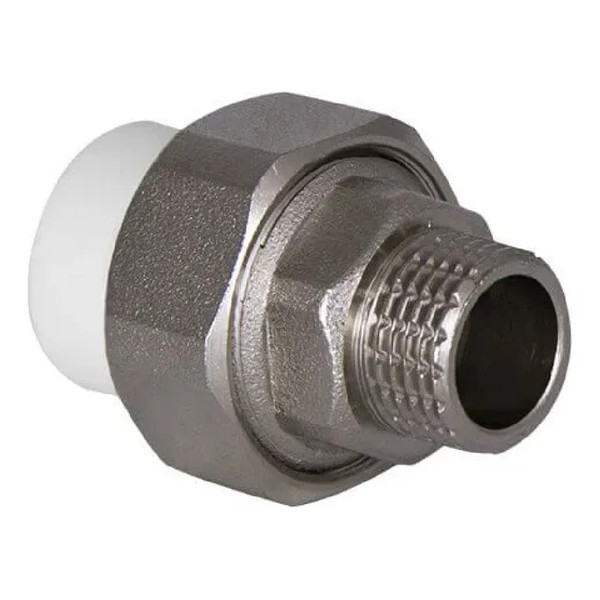 Муфта TEBO бел. PP-R комбин. разъемная (Американка) 40х1 1/4" НР (5/40), арт. T-ППР.Мрн.40.1.1.4.Б.T