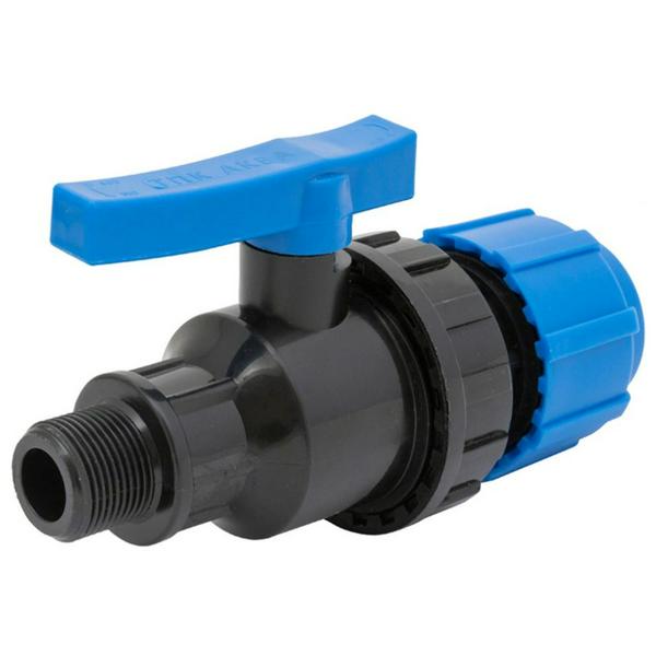 Кран шаровой ТПК-АКВА компрессионный НР разъемный d 20 х 1/2", 553222012