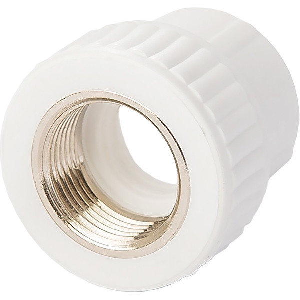 Муфта Lammin PPR комбин. ВР 32 х 1/2" 120/30, белый