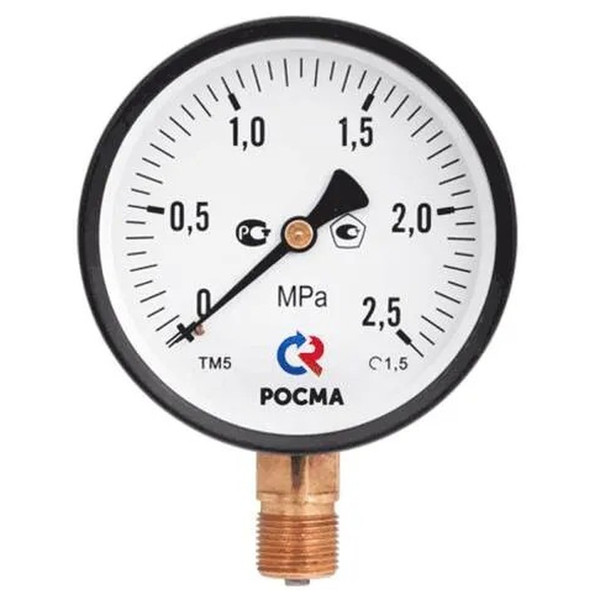Манометр Росма ТМ-510Р.00 радиальный Дк100мм 0-0,1 МПа кл.1,5 G1/2" 00000006831