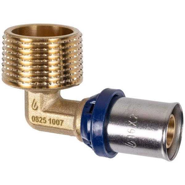 Угольник пресс для металлопластиковых труб Usystems MLC Plus 20-R1/2"НР