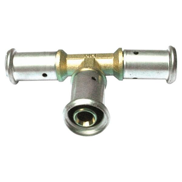 Тройник HENCO равнопроходный, латунь пресс, 26x26x26