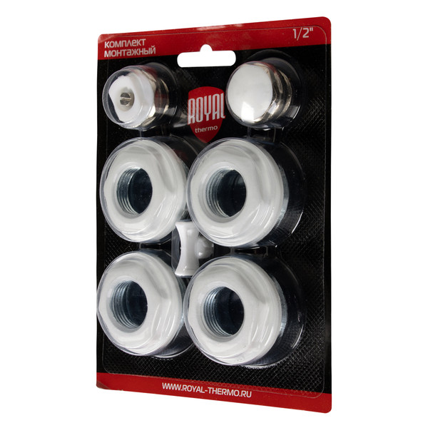 Комплект монтажный Royal Thermo 1”х 1/2" белый