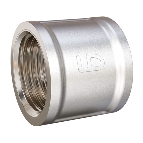 Муфта латунная LD Pride DN32 (1 1/4") ВР латунь никель с биркой (