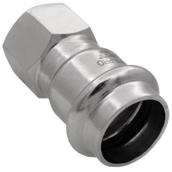 Соединитель VIEIR прямой нерж. сталь с вн.р. 15×1/2" VER-PRO (100/5)