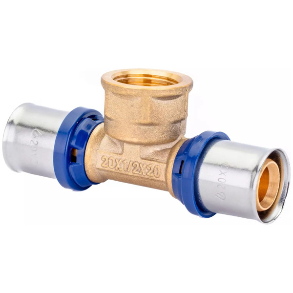 Тройник пресс для металлопластиковых труб Usystems MLC Plus 16-Rp1/2"ВР-16