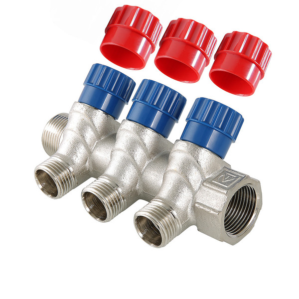Коллектор VALTEC VTc.560.N.0602 с рег.вент НР 1"х1/2" 2 вых