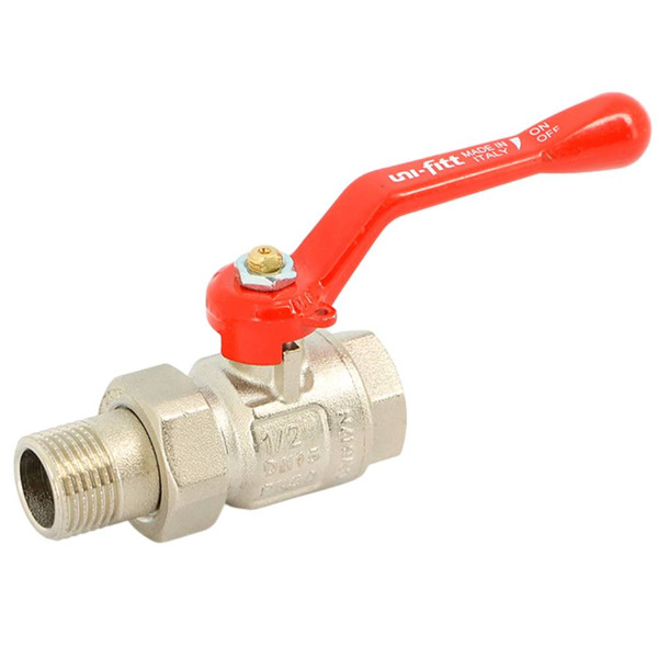 Кран Uni-Fitt НВ 1" с разъемным соединением, полнопроходной, ручка ETALON