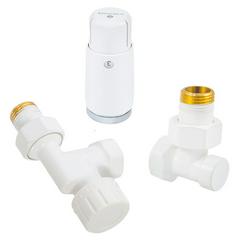 Изображение товара Комплект подключения SCHLOSSER STANDARD MINI 1/2" осевой, белый, с термоголовкой MINI М30х1,5