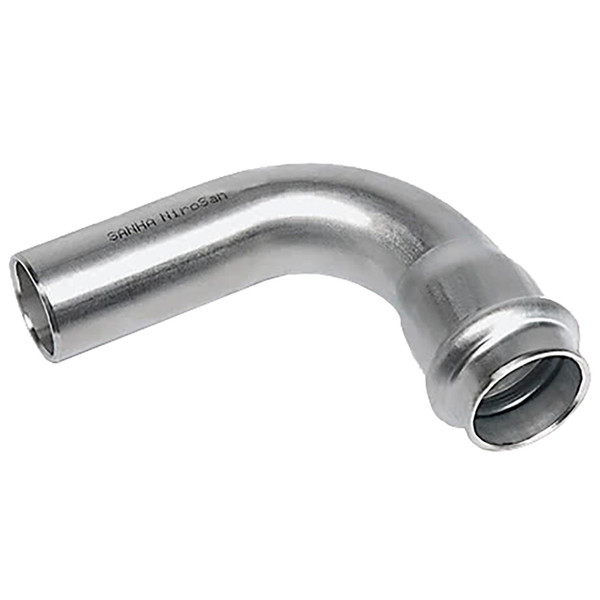 Отвод-пресс для нержавеющих труб Sanha 90град. NiroPress 316L ВПр-НПр, 22