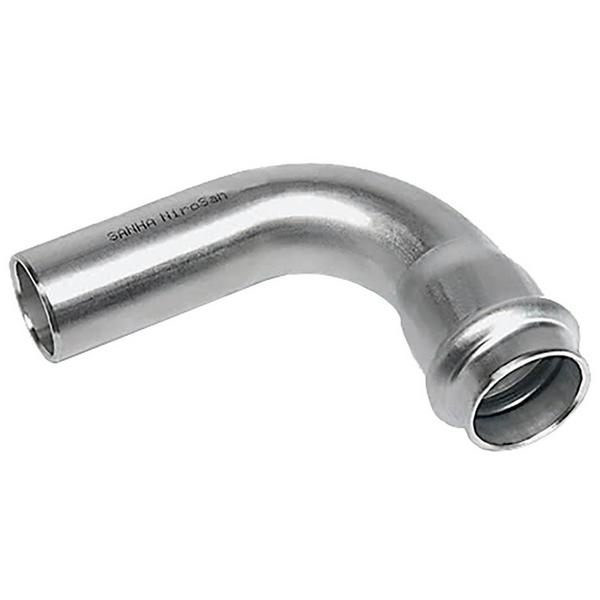 Отвод-пресс для нержавеющих труб Sanha 90град. NiroPress 316L ВПр-НПр, 18