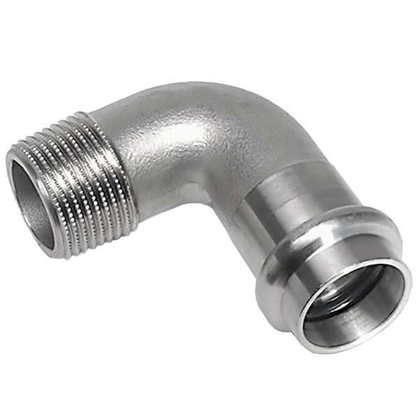 Угольник-пресс для нержавеющих труб Sanha 90град. NiroPress 316L ВПр-НР, 18x1/2