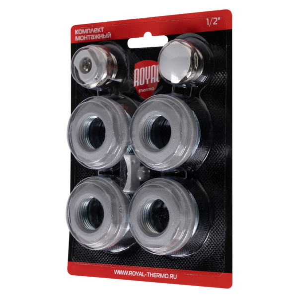 Комплект монтажный Royal Thermo 1”х 1/2" серебристый