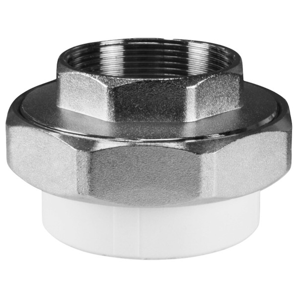 Муфта комбинированная полипропиленовая PPRC ВР 50х1 1/2" Valfex. ВР, белая (уп. 6 шт).