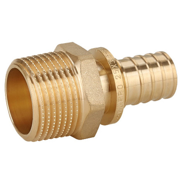 Переходник Gappo с наружной резьбой латунный 32-R 3/4"