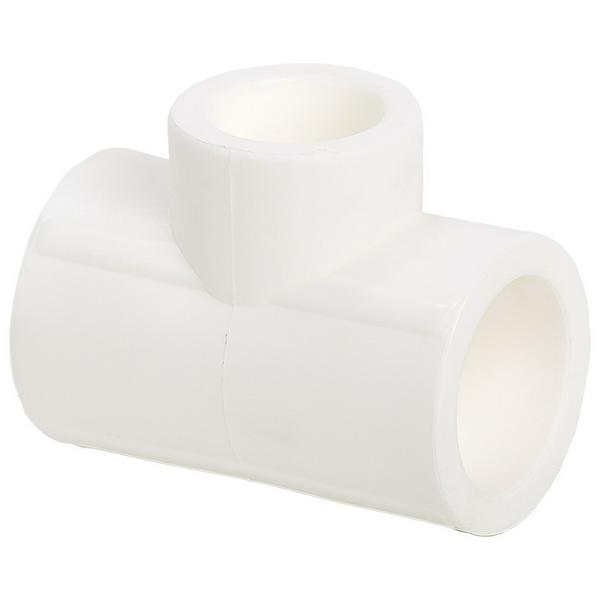 Тройник переходной полипропиленовый PPRC 75х40х75, белый