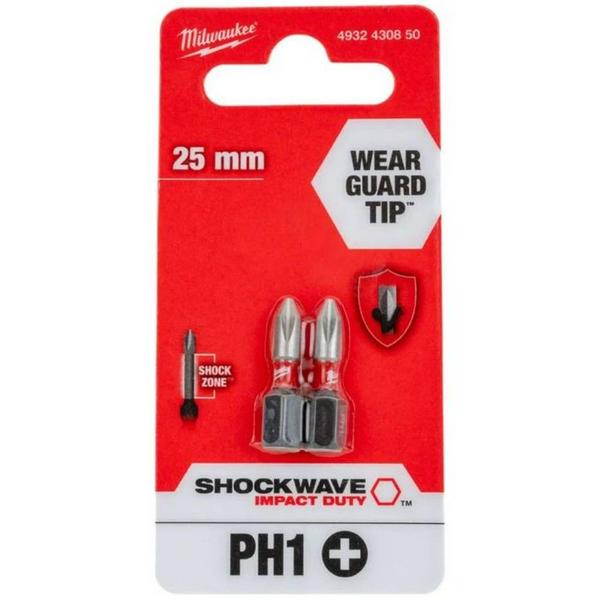Насадка Milwaukee SHOCKWAVE PH1 25мм (упак_2) 4932430850
