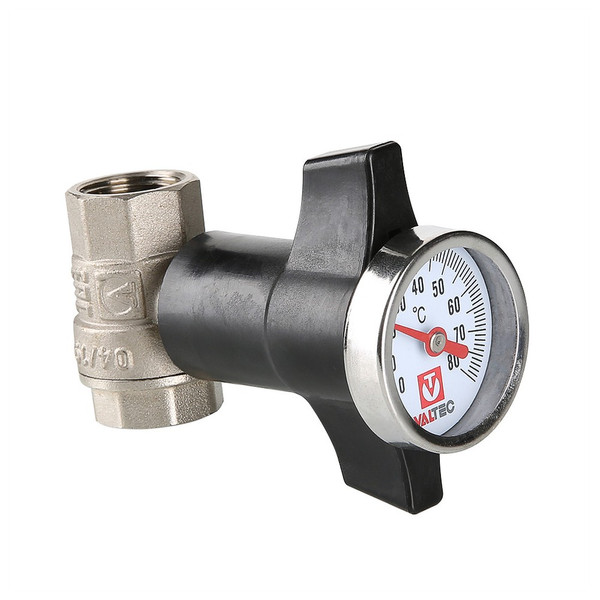 Кран шаровый с термометром ВВ внутренняя резьба 3/4" (Valtec VT.808)