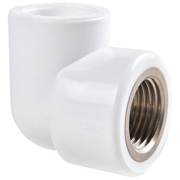 Угольник комбинированный полипропиленовый PPRC ВР 20х1/2" РВК, внутренняя резьба, белый