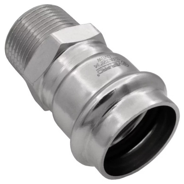 Соединитель VIEIR прямой нерж. сталь с нар.р. 22×3/4" VER-PRO (60/5)