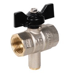 Изображение товара Кран шаровой латунный LD Pride 45.15.В-В.Т.Б Ду15 Ру40 для подключения термодатчика, вн-вн (бабочка)