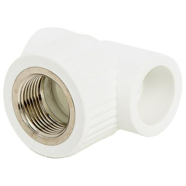 Тройник комбинированный ППР PPRC ВР 25х3/4" Lammin ВН резьба, белый (уп. 15 шт)