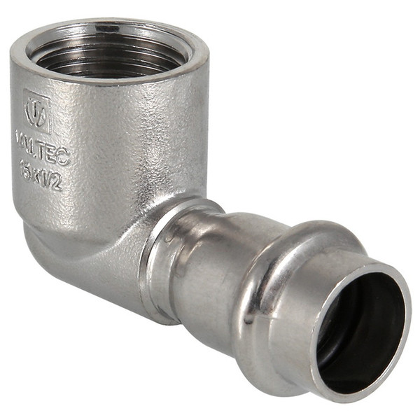 Угольник из нержавеющей стали ВР 35х1 с внутренней резьбой Valtec, (VTi.952) (уп. 5 шт)