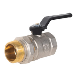 Изображение товара Кран шаровой латунный LD Pride 47.32.В-ГШ.Р Ду 32 Ру 25 (рычаг с бир.)