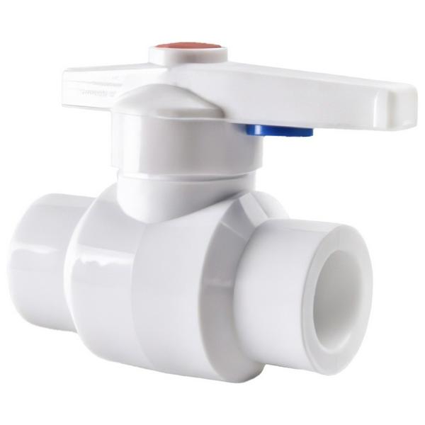 Шаровый кран полипропиленовый PPRC 32, РВК, белый