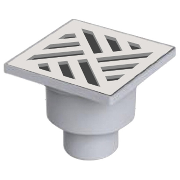 Трап с верт. сливом 50 мм нерж. решетка 100*100 мм комб. затвор VALFEX (VF.011.050K.100.04)