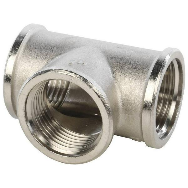 Тройник ВВ никелированный 1" SFT-0020-000001 STOUT