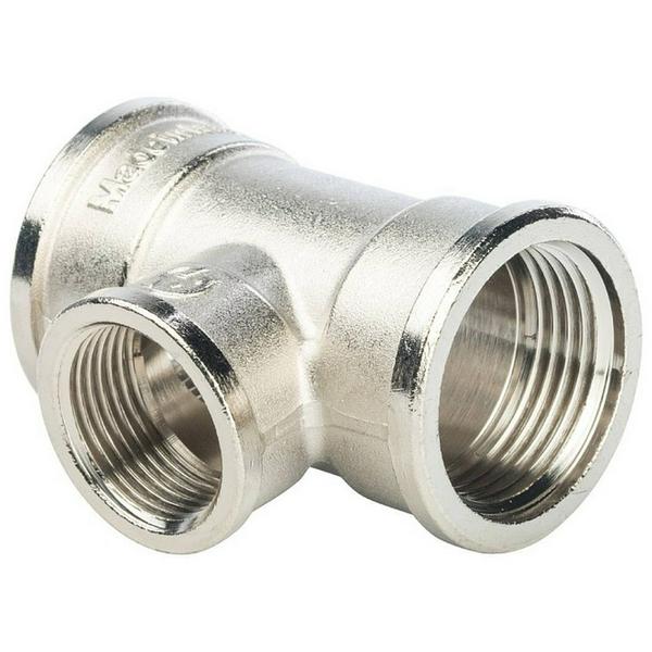 Тройник ВВ переходной никелированный 1"X3/4X1" SFT-0022-001341 STOUT