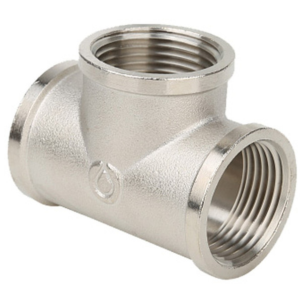 Тройник Gappo ВР-ВР-ВР никелированный 1" x 3/4" x 1"