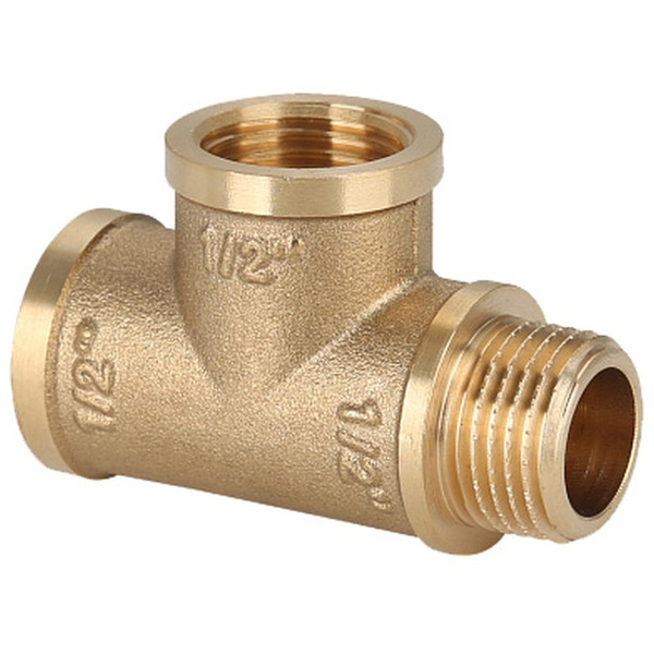 Тройник Gappo ВР-ВР-НР латунный 1/2"