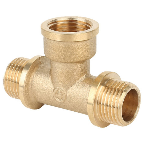 Тройник Gappo НР-ВР-НР латунный 1/2"