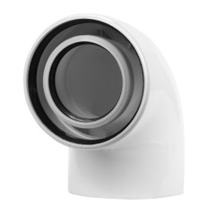 Изображение товара Отвод коаксиальный Royal Thermo 80/125, 90 гр. M/F для конденсационных котлов