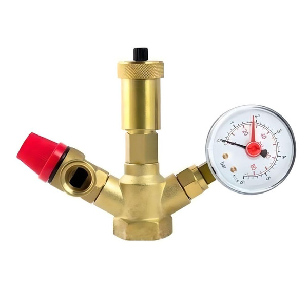 Группа VIEIR безопасности котла мини 1" 1,5 БАР 120С Латунь (20/1) AQ1123A