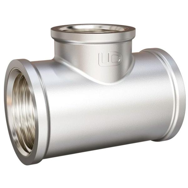 Тройник прямой LD DN15 внутренняя резьба, латунь никелированная (с биркой)