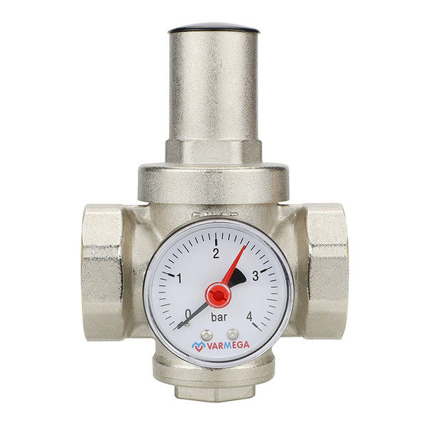 Редуктор давления VARMEGA 1", PN25, поршневой, с присоединением к манометру, VM12703