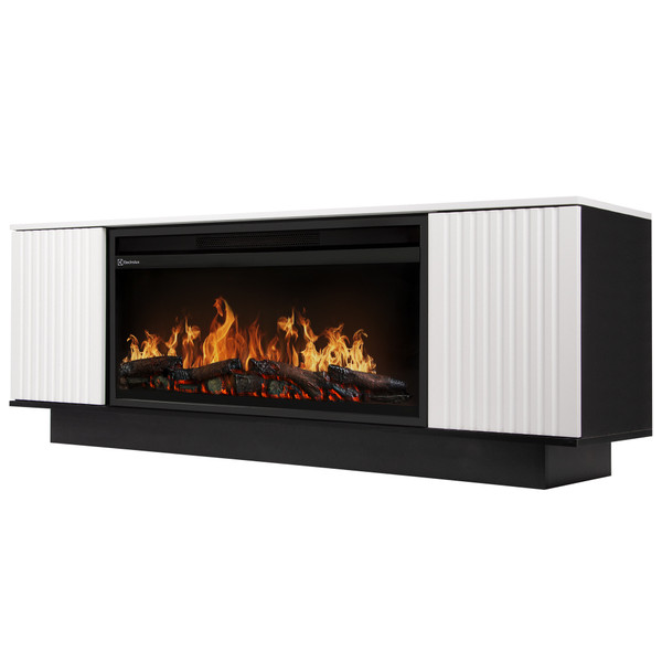 Каминокомплект: Очаг Electrolux EFP/P-3020LS, портал Combi 30 белый, черный, р/в