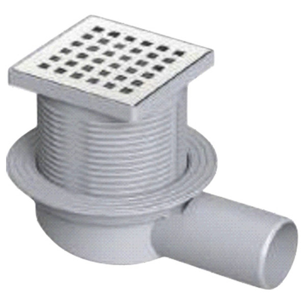 Трап с гориз. сливом 50 мм нерж. решетка 100*100 мм регул., комб. затвор VALFEX (VF.041.050K.100.01)