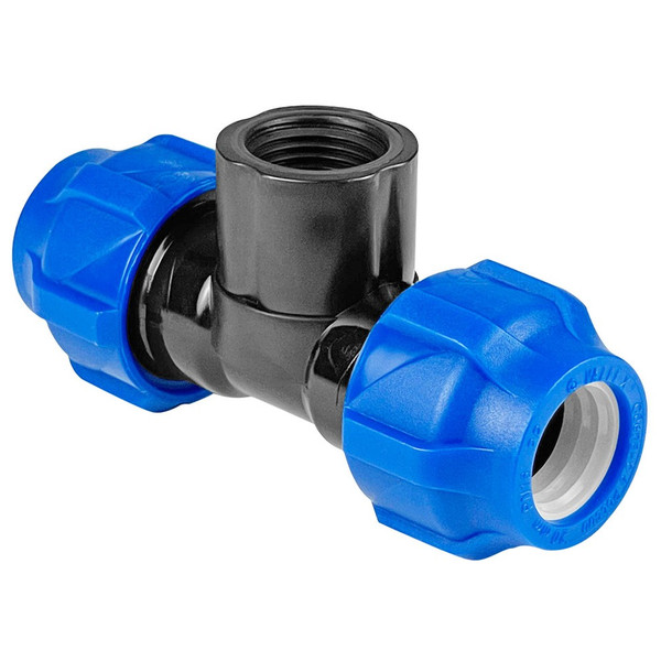 Тройник ПНД компрессионный ВР 20*3/4" внутренняя резьба (VALFEX)