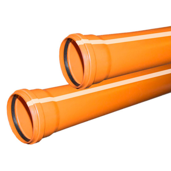 Труба VALFEX канализационная ПП 110*3,4*3000 мм SN4 с раструбом рыжая (наружная)