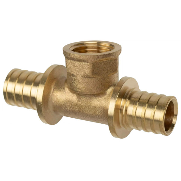 Тройник аксиальный для труб из сшитого полиэтилена Usystems 20-Rp1/2"ВР-20