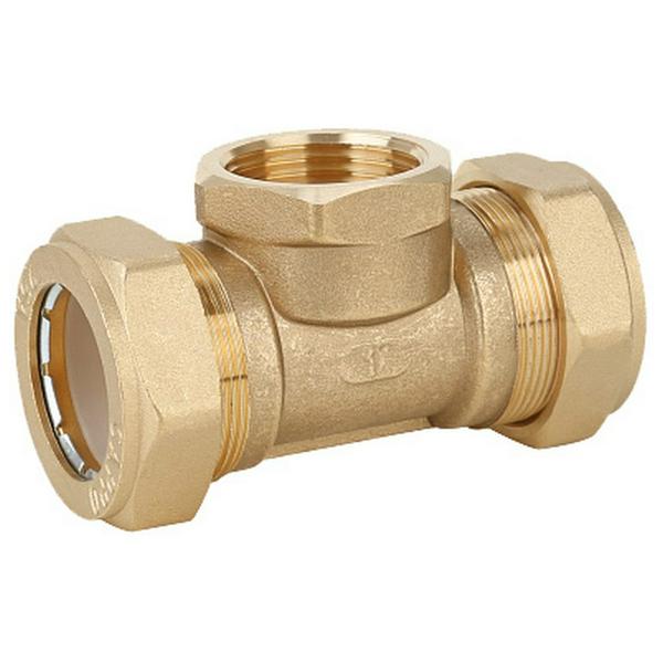 Тройник Gappo обжимной с внутренней резьбой 15 х 1/2" х 15