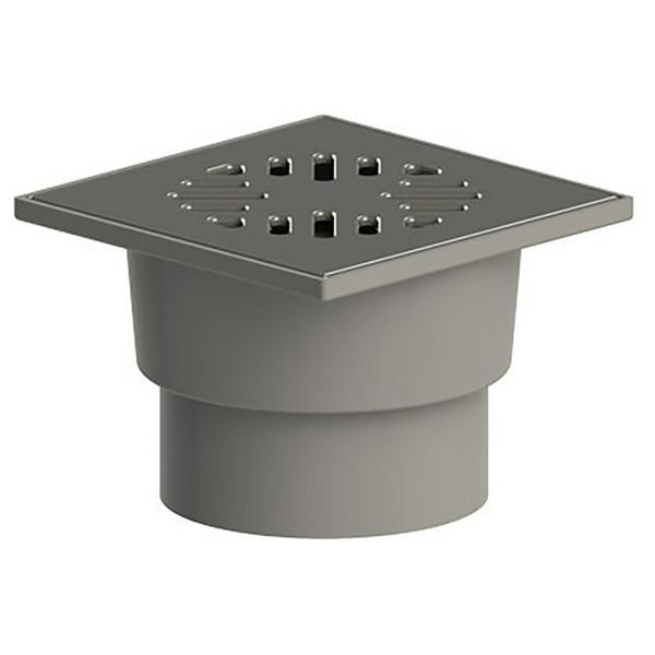 Трап с вертикальным сливом 110 мм нержавеющая решетка 150*150 мм гидрозатвор