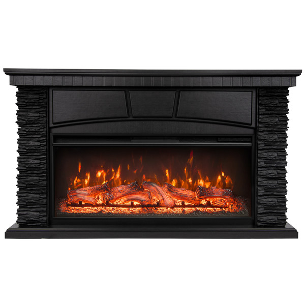 Портал Firelight Porto 60 камень черный шпон венге