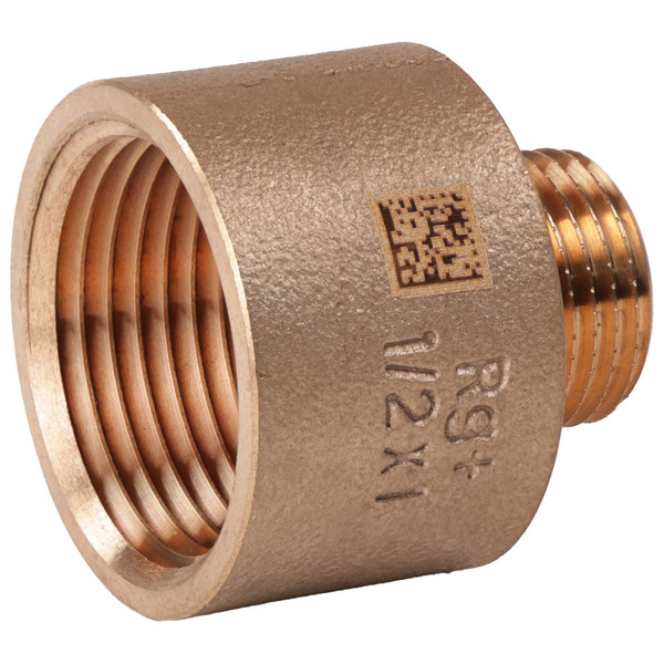 Переходник бронзовый РЕХАУ AURLINE круглый R1/2" x Rp1", RX+