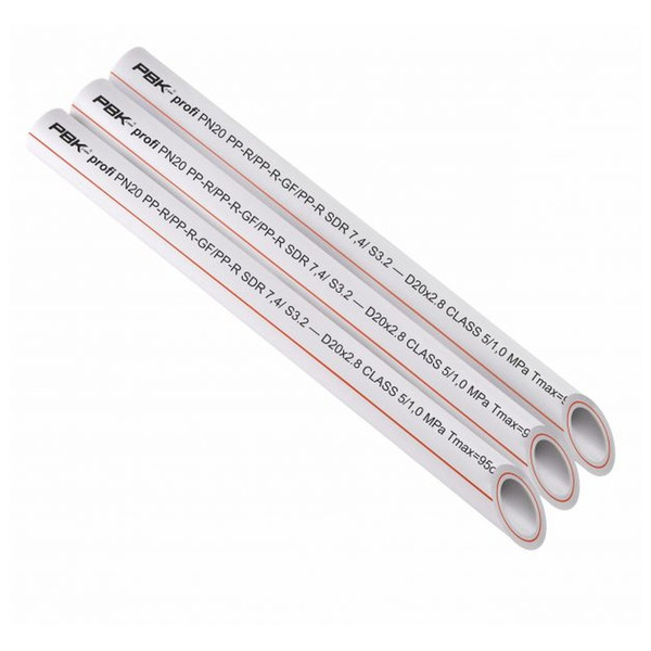Труба полипропиленовая PPRC PN20 / 32 *4,4 (SDR 7.4) РВК, армированная стекловолокном, белая